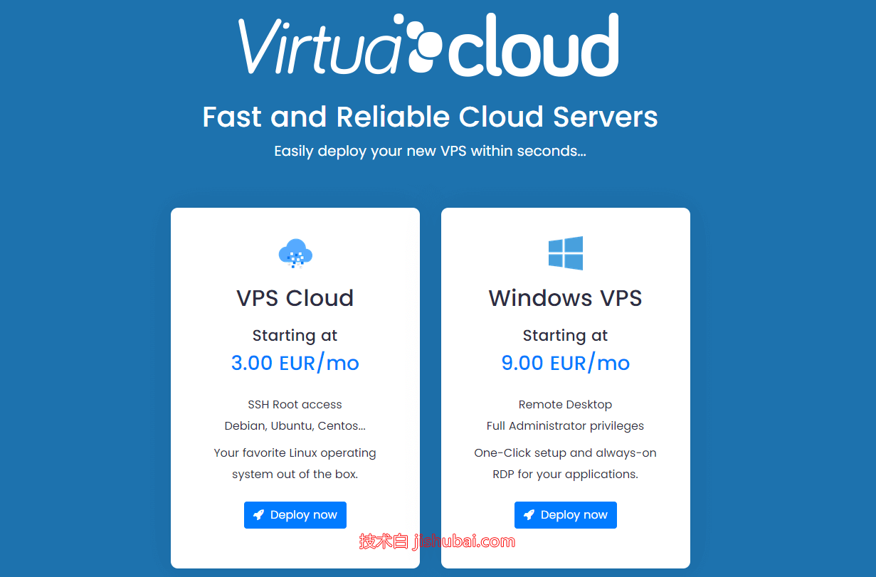 VirtuaCloud - 法国vps测评，€3/月，注册送10欧/按小时计费/1Gbps带宽/无限流量/支持解锁NetFlix