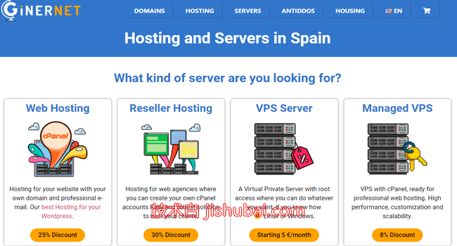 #黑五#GinerNet：西班牙vps，€2.95/月，抗投诉/原生IP/2G内存/25G硬盘/10Gbps带宽@2T流量